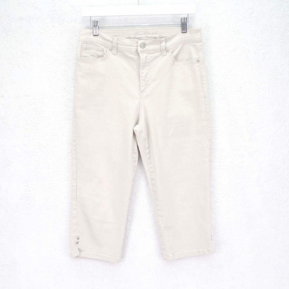 Gloria Vanderbilt Capri‎ Jeans Cream "All Around Slimming Effect" -10P  30 / 18-